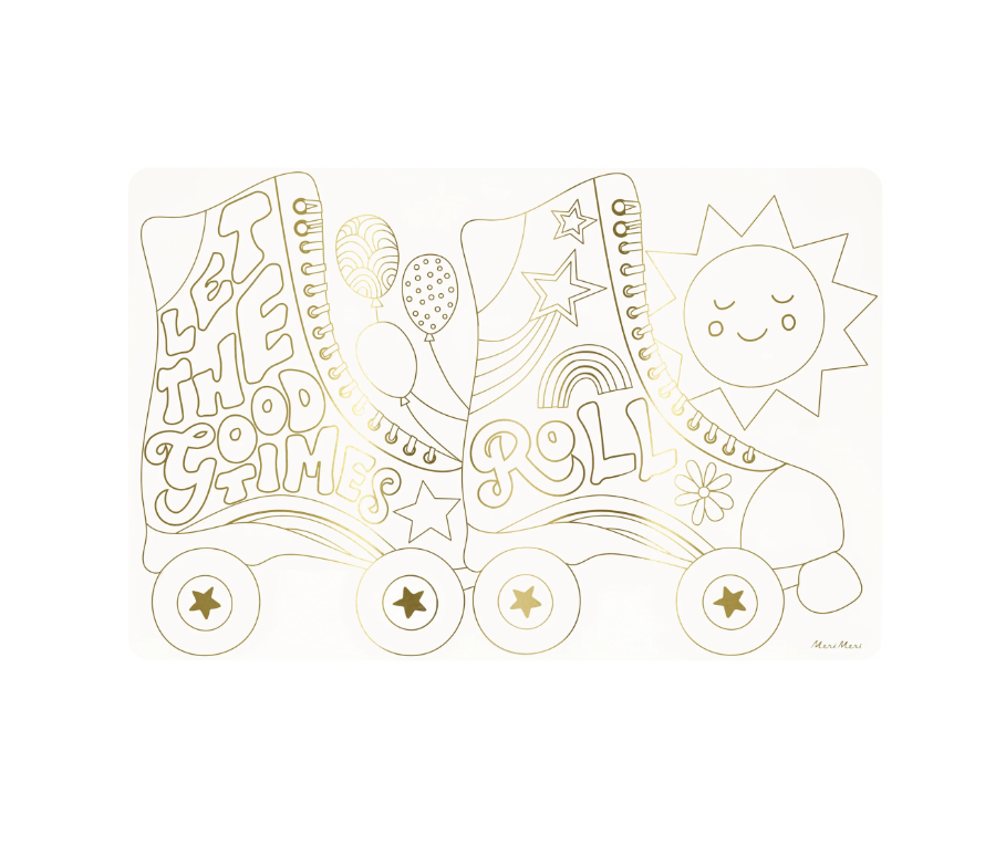 Meri Meri - Happy Icons Colouring Placemats - Mutlu Semboller Boyama Amerikan Servisleri (x8) Kategorisiz