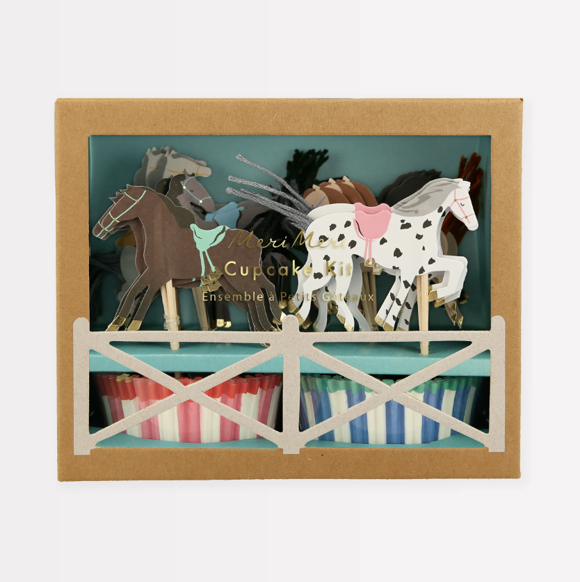 Meri Meri - Horse Cupcake Kit - At Cupcake Kit (x24) Kategorisiz