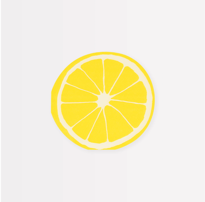 Meri Meri - Lemon Napkins - Limon Peçeteler (x16) Kategorisiz