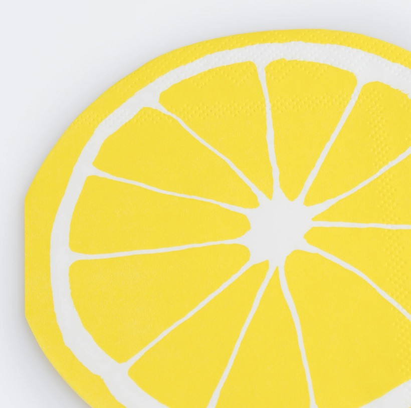 Meri Meri - Lemon Napkins - Limon Peçeteler (x16) Kategorisiz