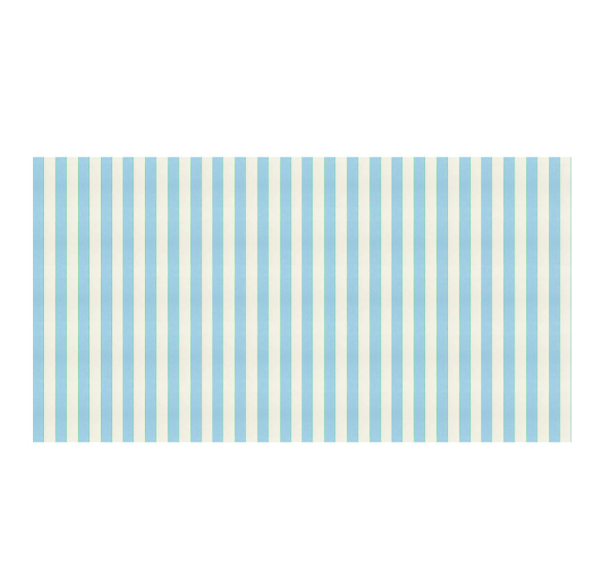 Meri Meri - Pale Blue Stripe Tablecloth - Soluk Mavi Çizgili Kağıt Masa Örtüsü Kategorisiz