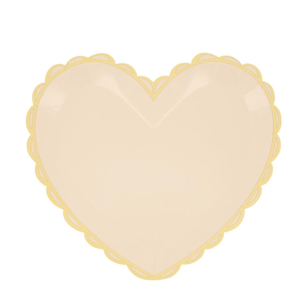 Meri Meri - Pastel Ton Kalp Tabaklar (L) (8'li) Kategorisiz