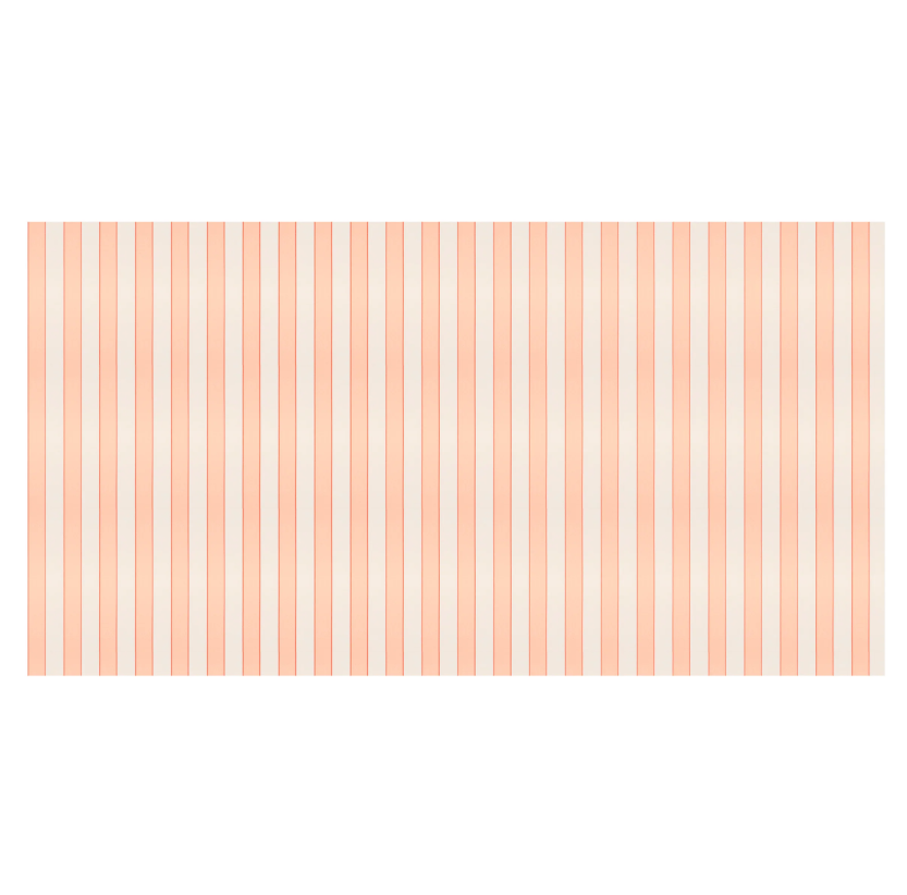 Meri Meri - Peach Stripe Tablecloth - Şeftali Tonlu Çizgili Kağıt Masa Örtüsü Kategorisiz