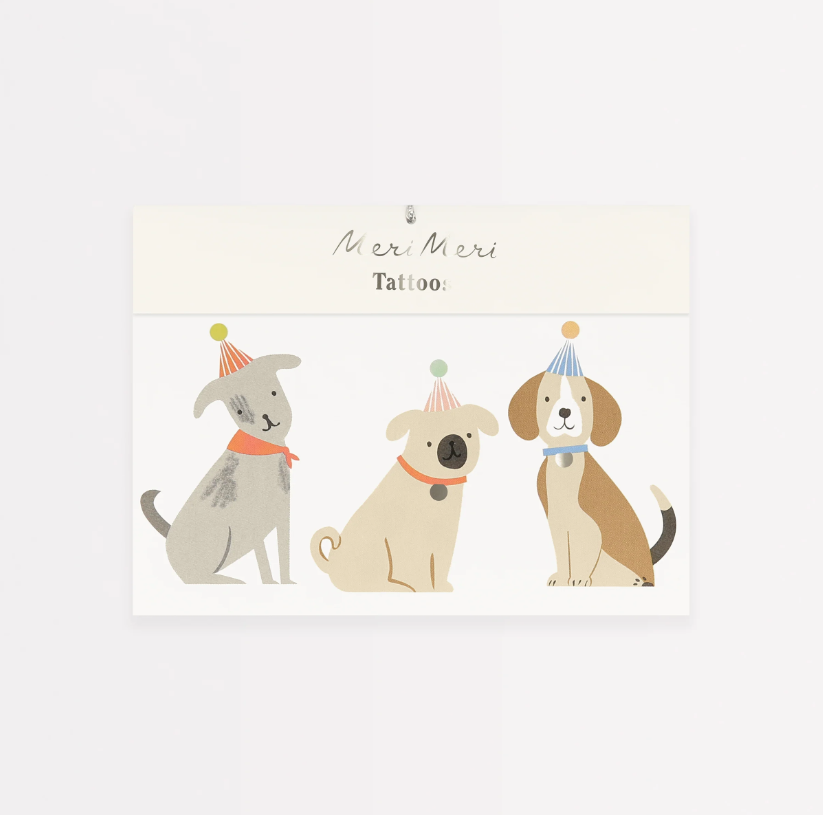 Meri Meri - Puppy Tattoos - Yavru Köpek Geçici Dövmeler (x2) Kategorisiz