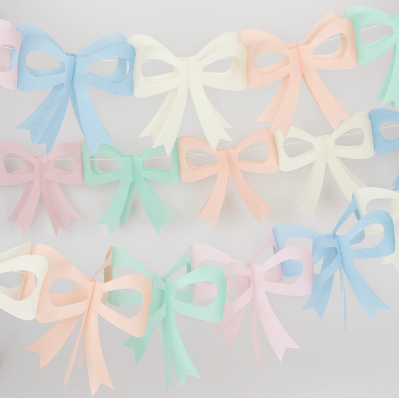 Meri Meri - Tissue Paper Bow Garland - Fiyonk Asılan Süsler (x3) Kategorisiz