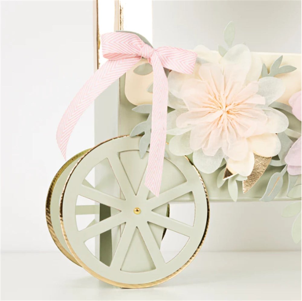 Meri Meri - Laduree Paris Macaron Cart Centerpiece - Ladurée Paris Makaron Arabası Masa Süsü Masa Süsü