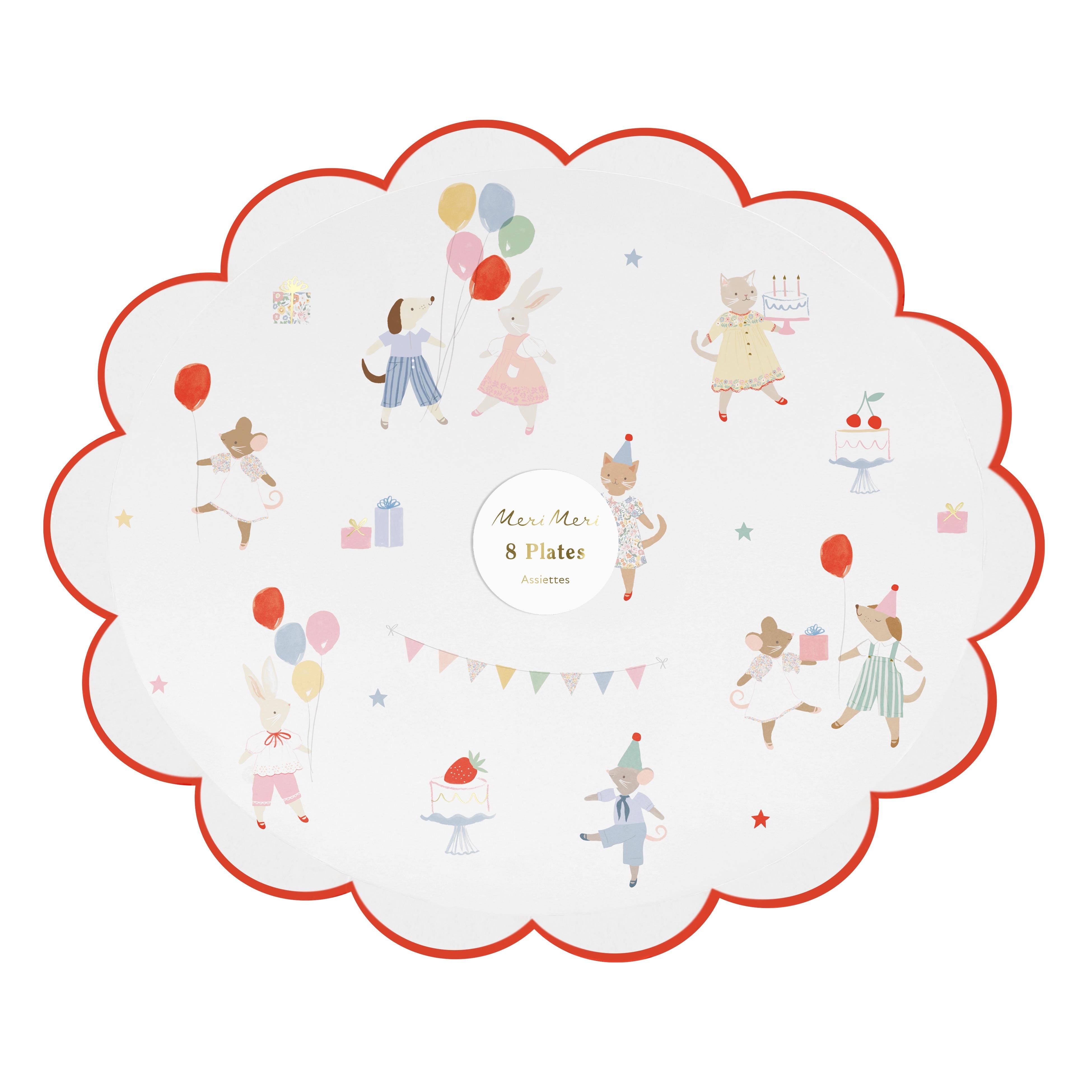 Meri MeriMeri Meri - Animal Friends Tabak- L - 8 Adet284820