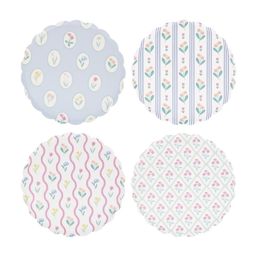 Meri MeriMeri Meri - Bloomsbury Çiçek Desenli Tabaklar - M - 8 Adet283254