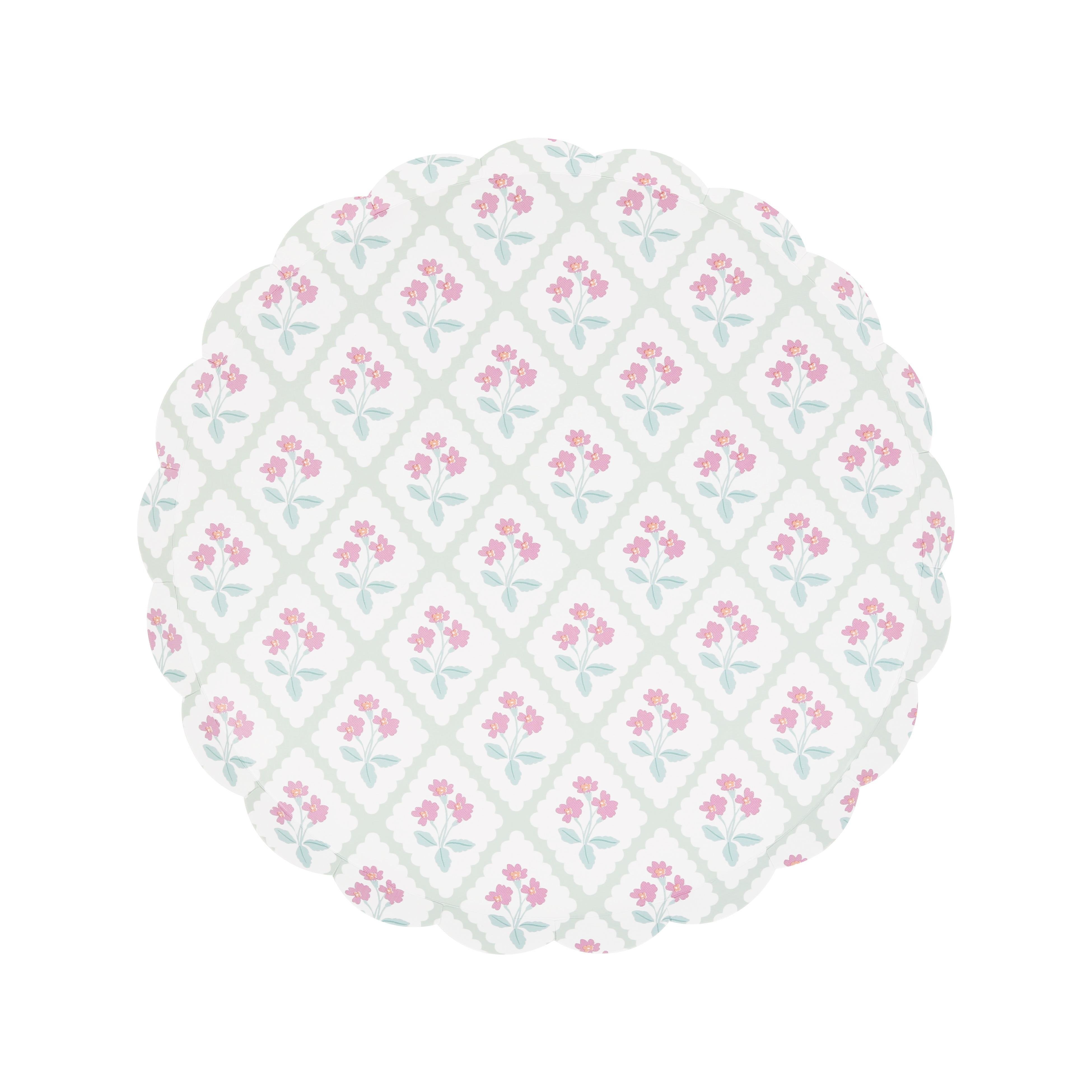 Meri MeriMeri Meri - Bloomsbury Çiçek Desenli Tabaklar - M - 8 Adet283254