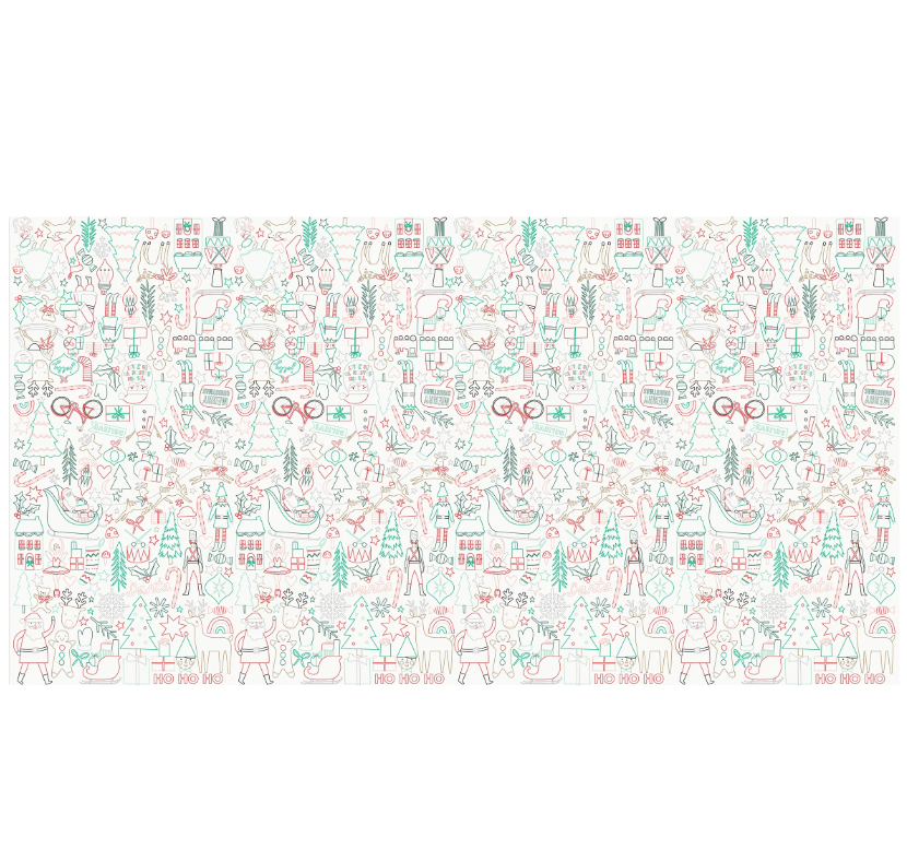 Meri MeriMeri Meri - Christmas Colour In Activity Tablecloth - Yeni Yıl Aktivite Masa Örtüsü279294