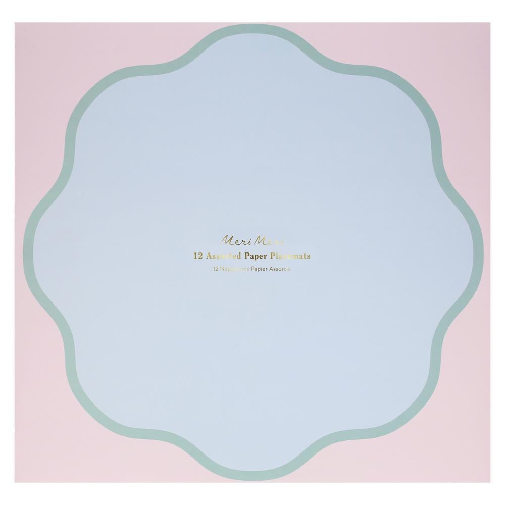 Meri MeriMeri Meri - Dalgalı Yuvarlak Pastel Servis Matı - 12 Adet283173