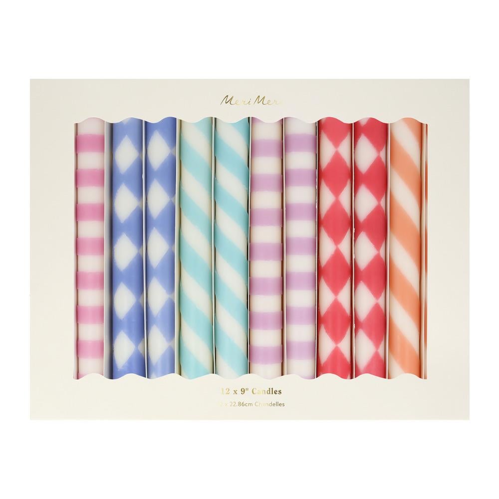 Meri MeriMeri Meri - Desenli Şamdan Mumları - 12 Adet288321