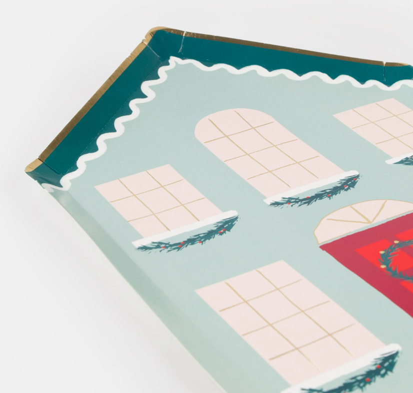 Meri MeriMeri Meri - Festive House Plates - Kutlama Evi Tabak (8'li)279087