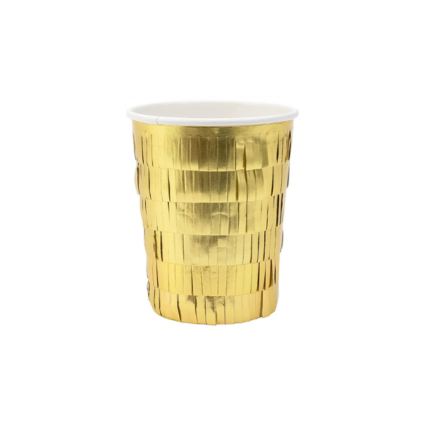 Meri MeriMeri Meri - Gold Fringe Party Cups - Altın Saçaklı Bardaklar197205