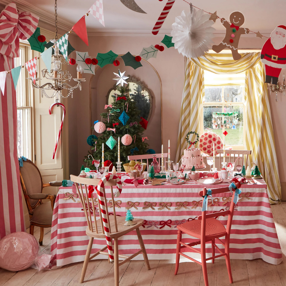Meri MeriMeri Meri - Gold Glitter Bow Garland - Altın Parıltılı Kurdele Süs269662