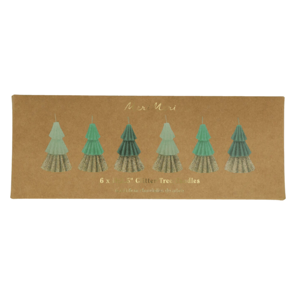Meri MeriMeri Meri - Green Mini Tree Candles - Yeşil Mini Ağaç Mumlar (6'lı)269914