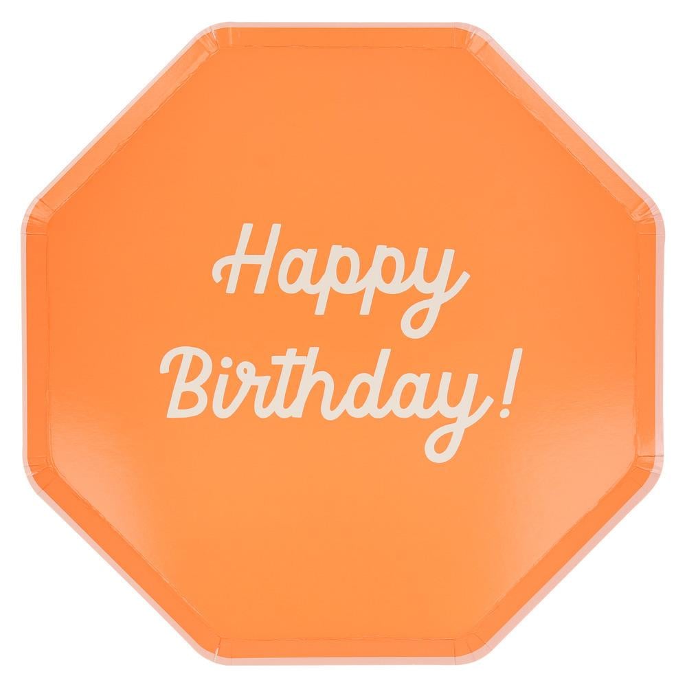 Meri MeriMeri Meri - Happy Birthday Tabaklar - L - 8 Adet285927