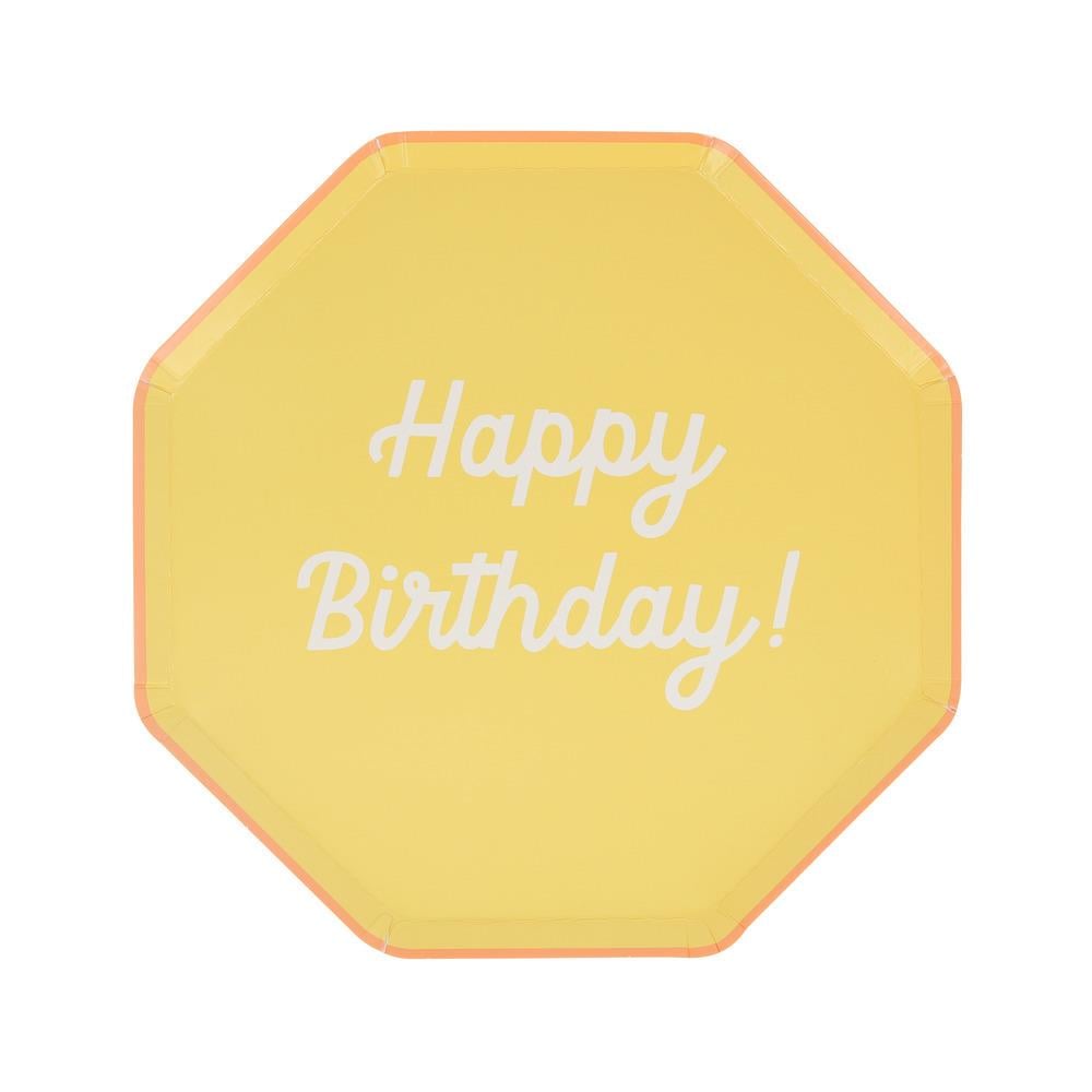 Meri MeriMeri Meri - Happy Birthday Tabaklar - M - 8 Adet284694