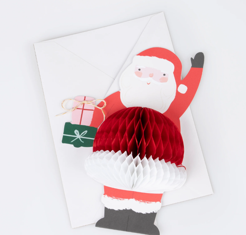 Meri MeriMeri Meri - Honeycomb Santa Tebrik Kartı280941