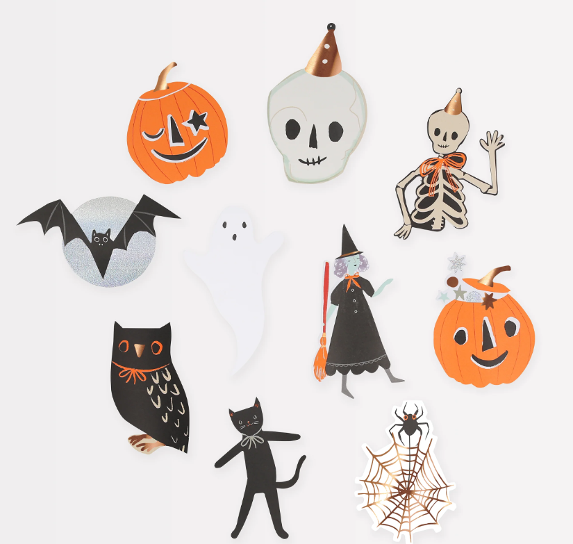 Meri MeriMeri Meri - It's Halloween! Shaped Stickers - Cadılar Bayramı Çıkartmaları278754