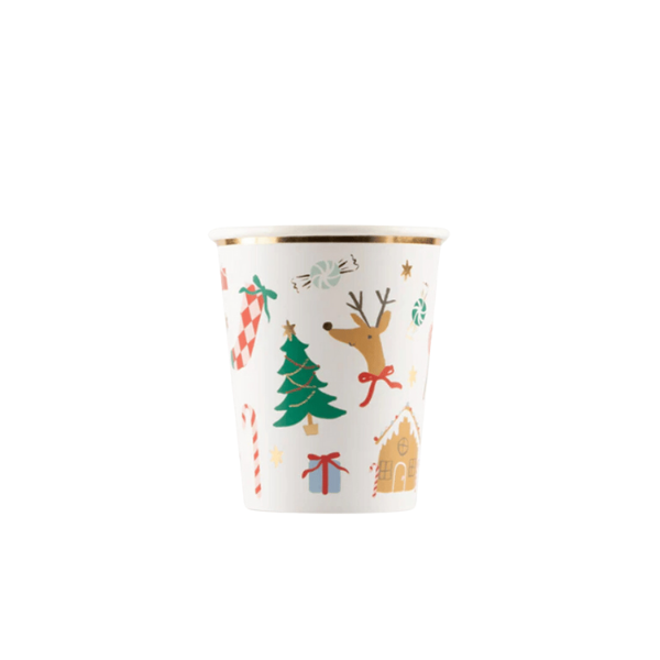 Meri MeriMeri Meri - Jolly Christmas Cups - Yeni Yıl Bardaklar (8'li)270103