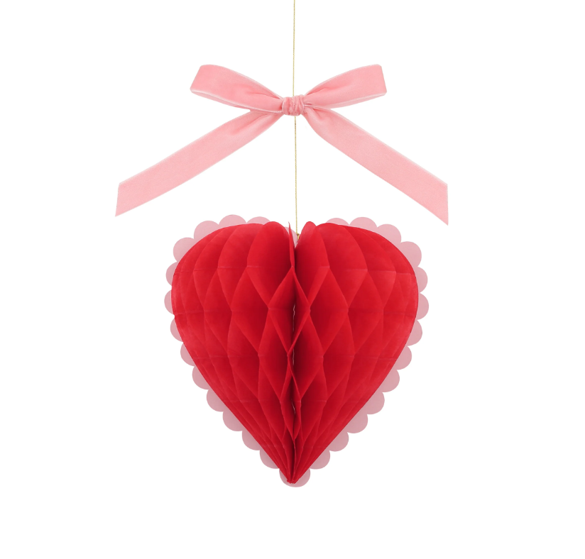 Meri MeriMeri Meri - Kalpli Honeycomb Asılan Süs284118