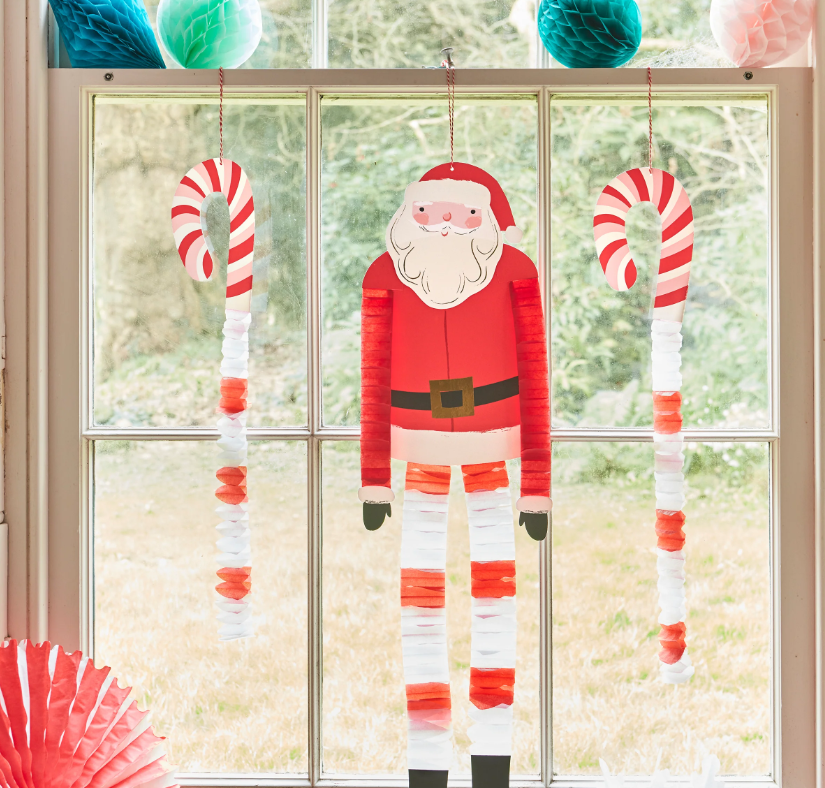 Meri MeriMeri Meri - Noel Baba ve Ren Geyiği Asılan Süsler - 4 Adet280284