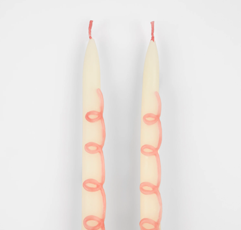 Meri MeriMeri Meri - Pembe Desenli Mum - 2 Adet273758