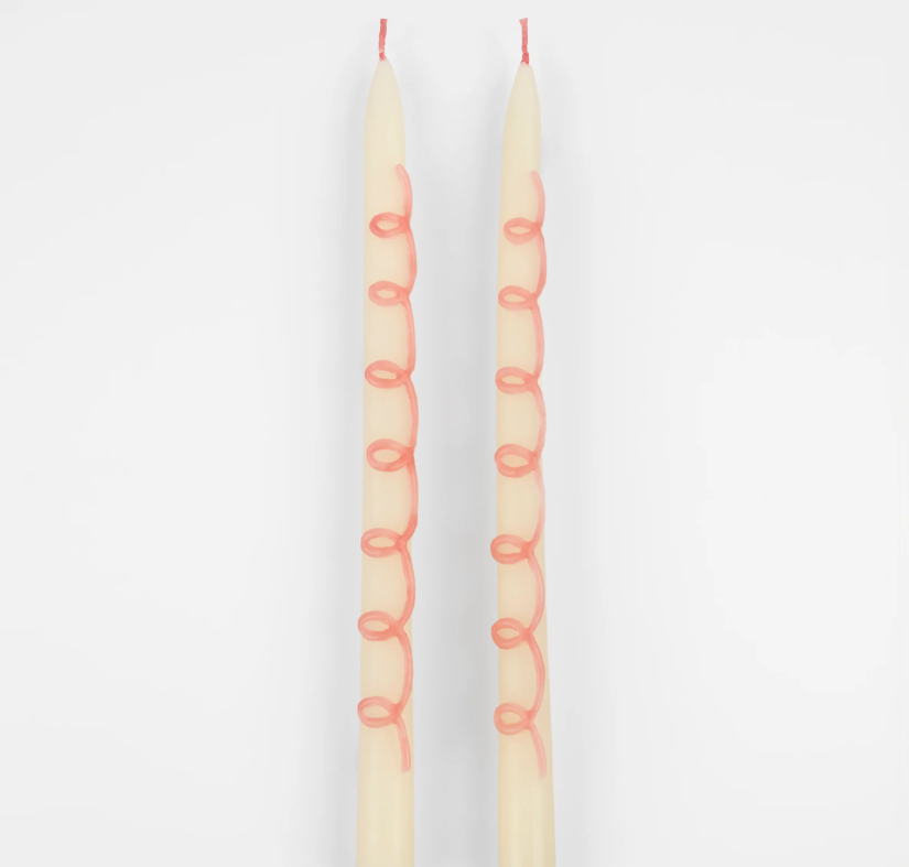 Meri MeriMeri Meri - Pembe Desenli Mum - 2 Adet273758