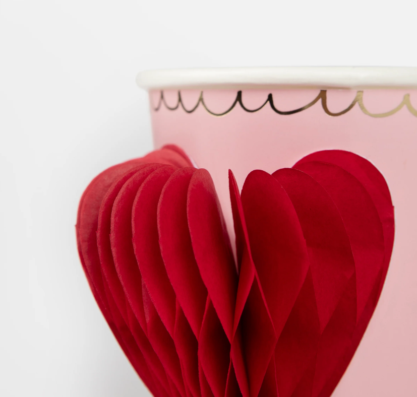 Meri MeriMeri Meri - Petekli Kalp Bardak - 8 Adet273056