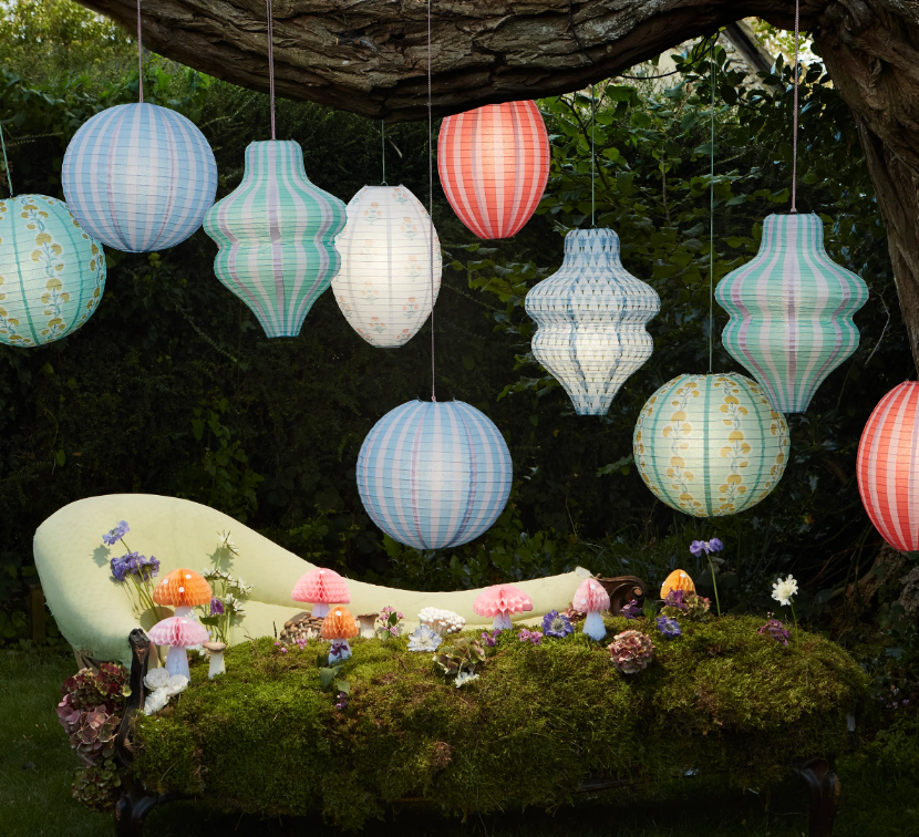 Meri MeriMeri Meri - Stripy Lanterns - Çizgili Fenerler (3'lü)275585