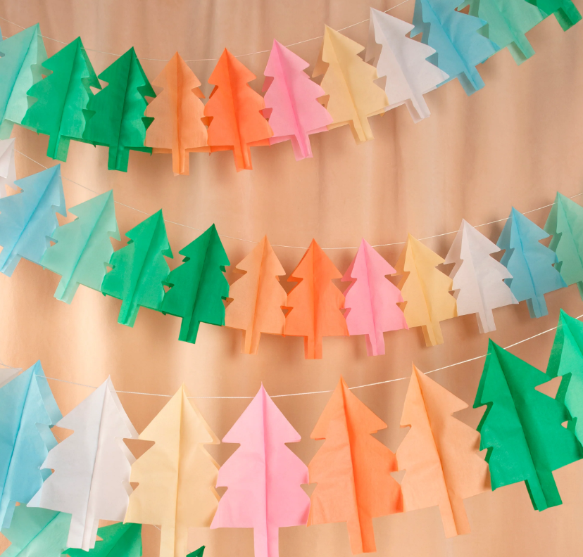 Meri MeriMeri Meri - Tissue Paper Christmas Tree Garlands - Yeni Yıl Ağacı Asılan Süs279888