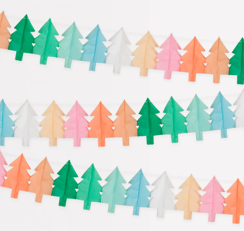 Meri MeriMeri Meri - Tissue Paper Christmas Tree Garlands - Yeni Yıl Ağacı Asılan Süs279888