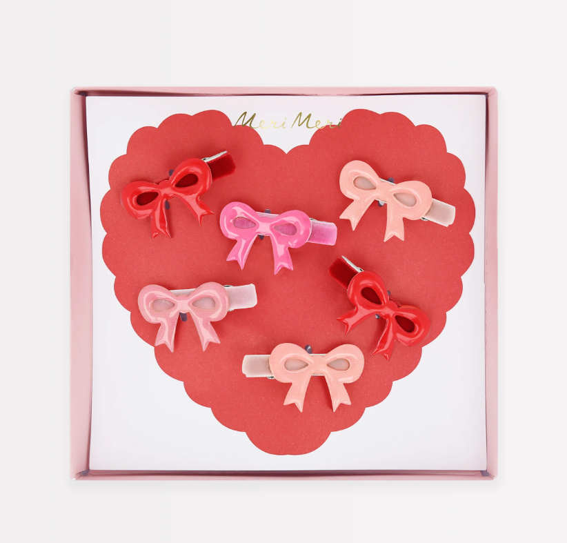 Meri MeriMeri Meri - Valentine's Bow Saç Tokaları - 6 Adet282381