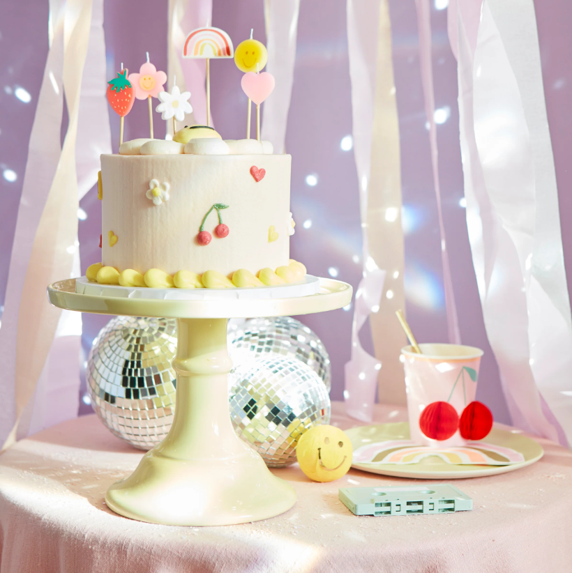 Meri Meri - Happy Face Icons Candles - Mutlu Yüz Semboller Mumlar (x6) Mumlar