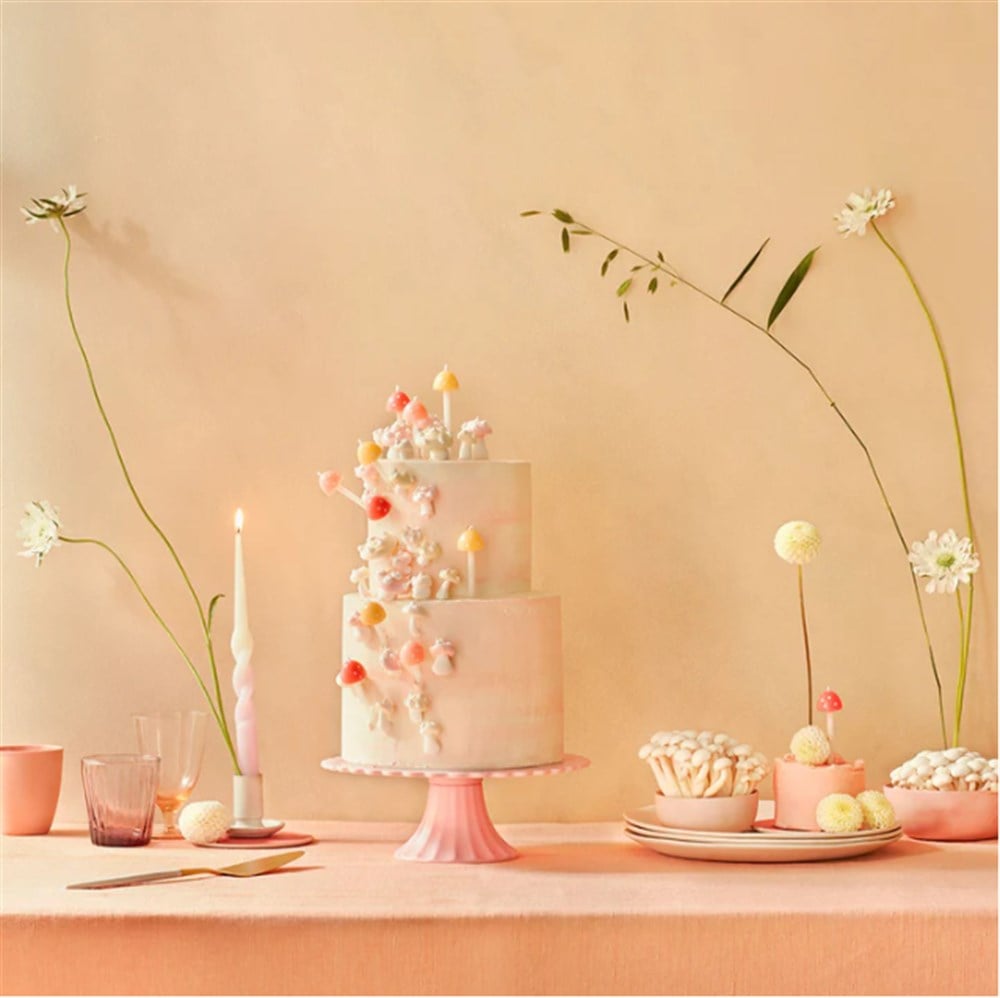 Meri Meri - Mushroom Birthday Candles - Mantar Doğum Günü Mumları - 6'lı Mumlar