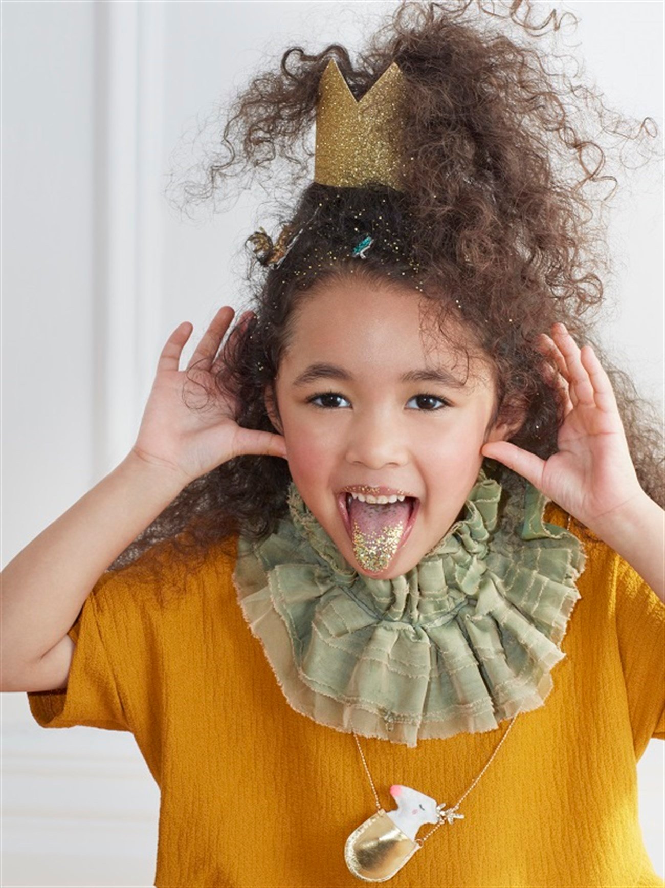 Mini Altın Parıltılı Taçlar Parti Şapkaları