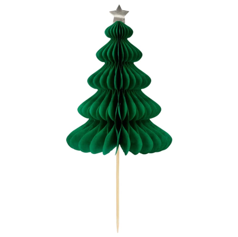 Meri Meri - Christmas Honeycomb Cake Topper Set - Petekli Yeni Yıl Pasta Süsü Seti - 10 parça Pasta Süsleri