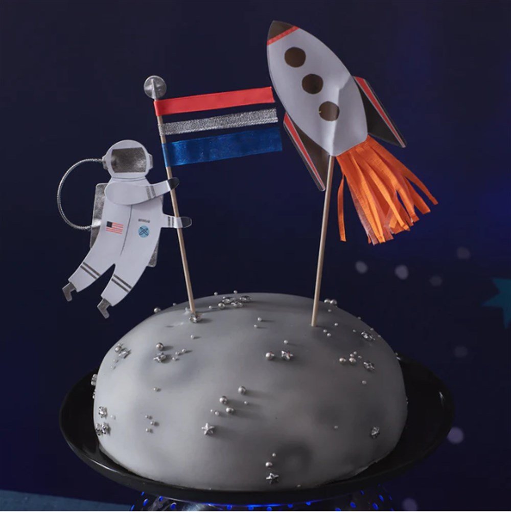 Meri Meri - Space Cake Topper - Uzay Pasta Süsü Pasta Süsleri