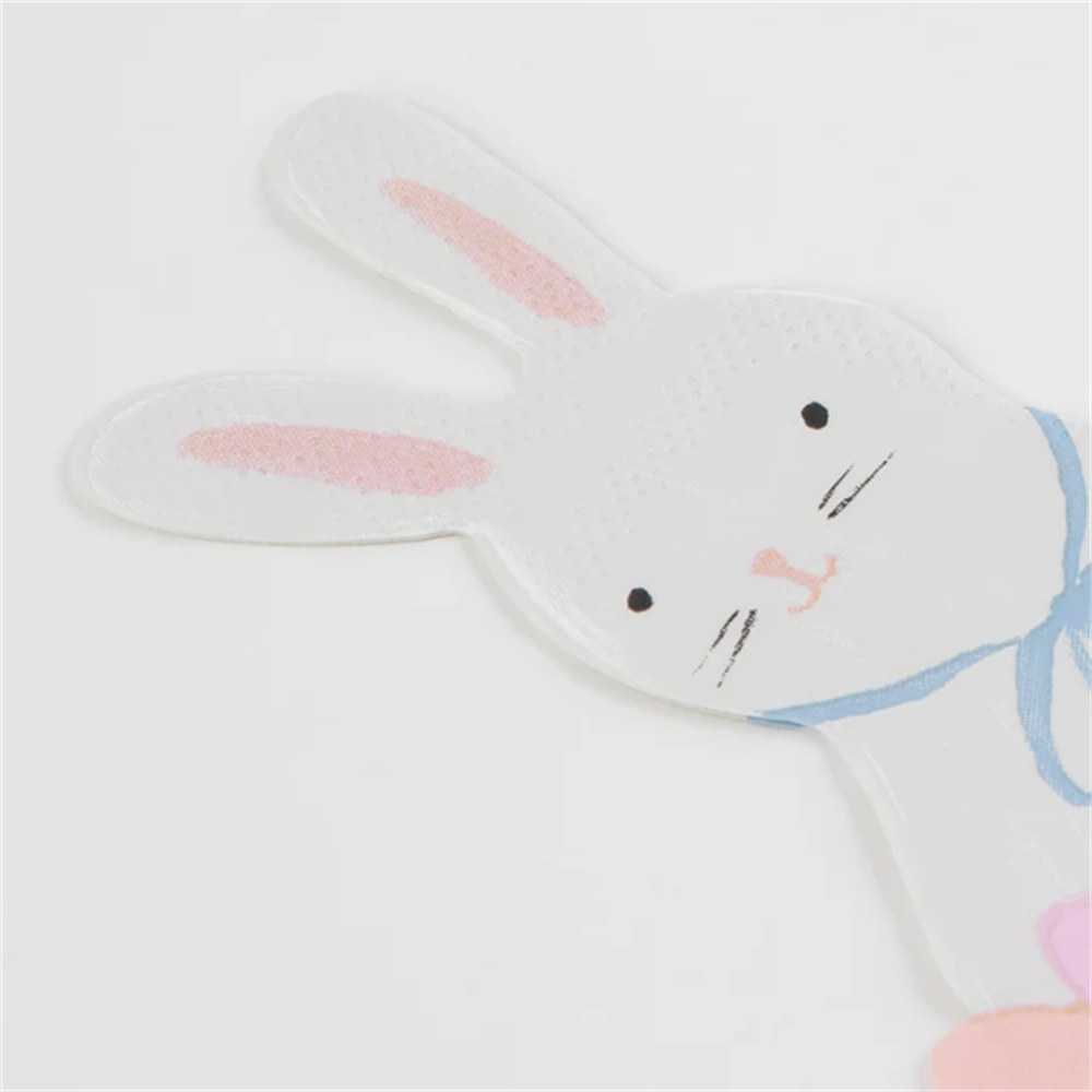 Meri Meri - Bunny With Basket Napkins - Sepetli Tavşan Peçeteler - 16'lı Peçeteler
