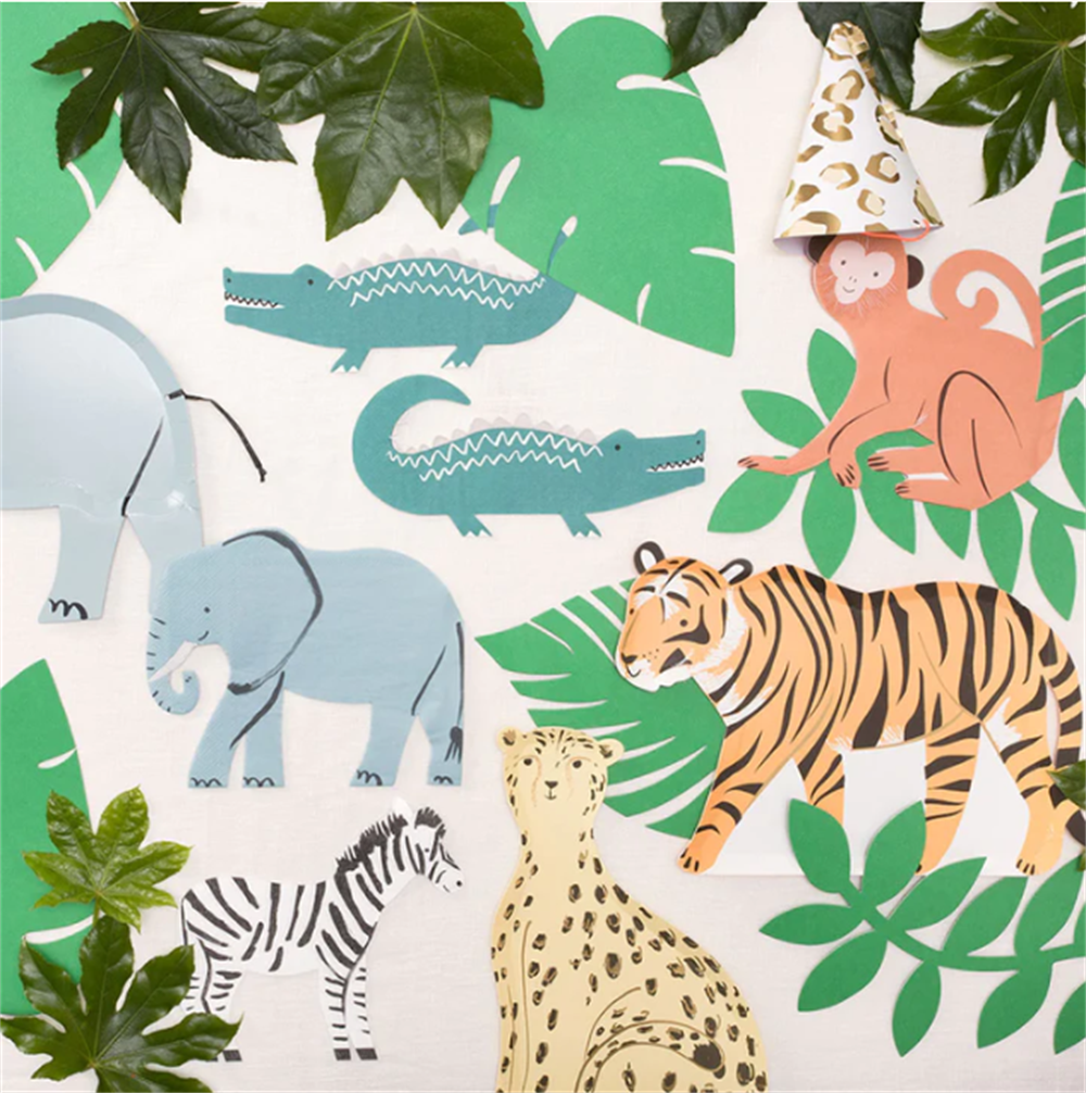 Meri Meri - Crocodile Napkins - Timsah Peçeteler - 16'lı Peçeteler