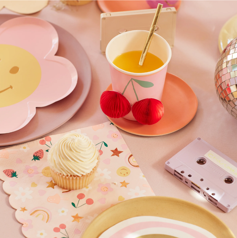 Meri Meri - Happy Face Icons Large Napkins - Mutlu Yüz Semboller Peçeteler (L) (x16) Peçeteler