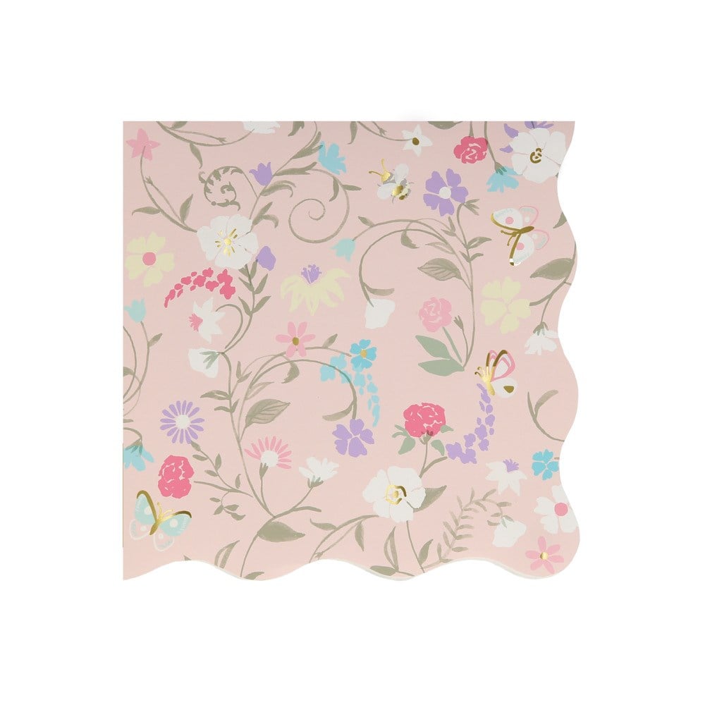 Meri Meri - Ladurée Floral Small Napkins - Ladurée Çiçekli Peçeteler - S - 16'lı Peçeteler