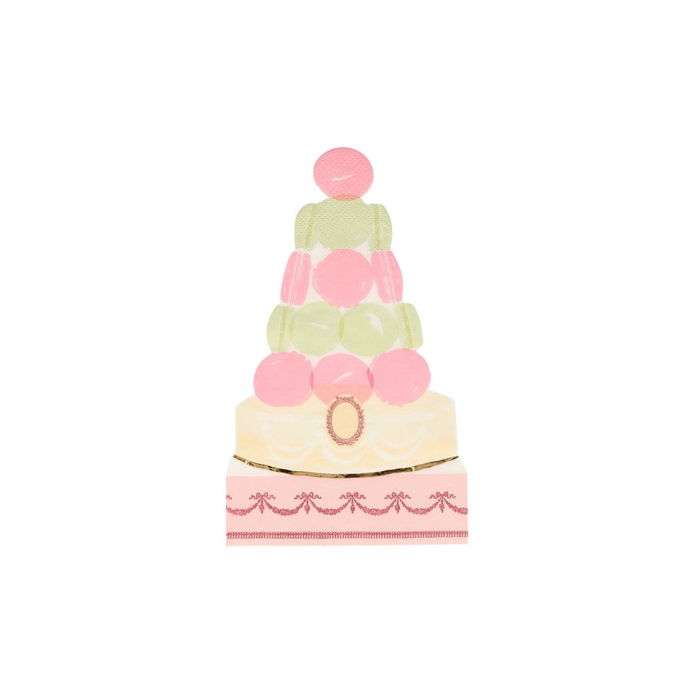 Meri Meri - Ladurée Paris Macaron Pyramid Napkins - Ladurée Paris Makaron Piramit Peçeteler - 16'lı Peçeteler