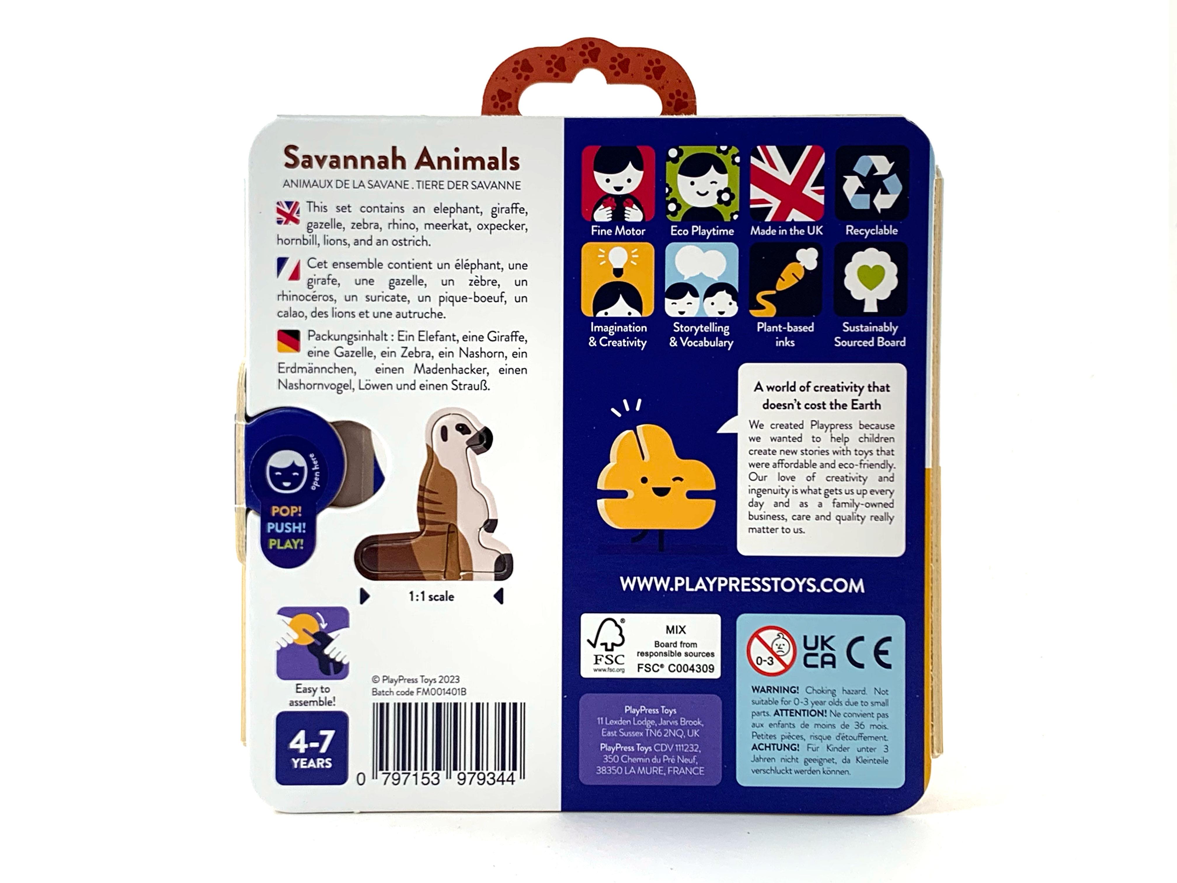 PlayPressPlayPress - Story Playset - Savannah AnimalsFM0014