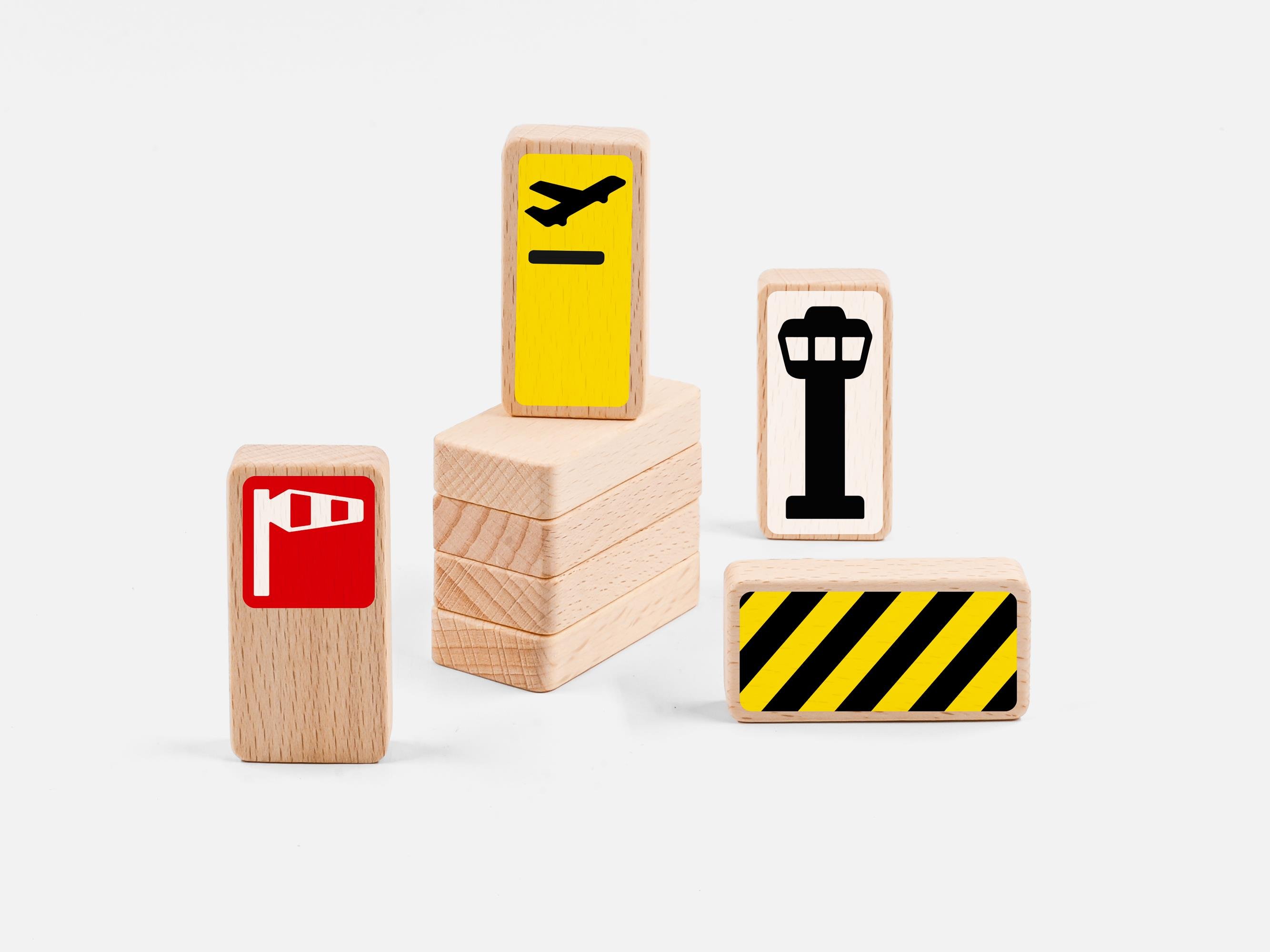 Waytplay - Roadblocks Set Airport Signs STEM - Eğitici Setler