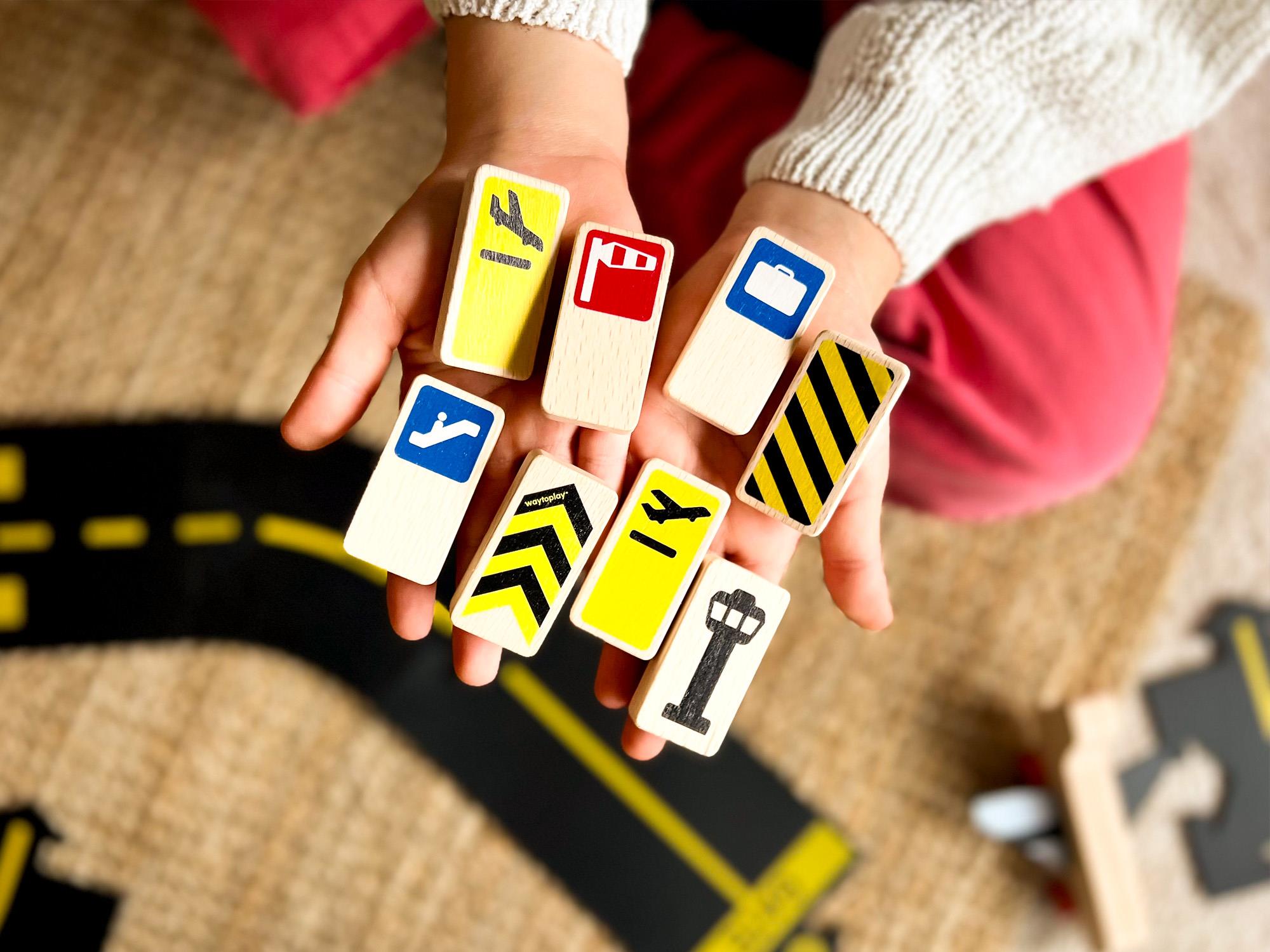 Waytplay - Roadblocks Set Airport Signs STEM - Eğitici Setler
