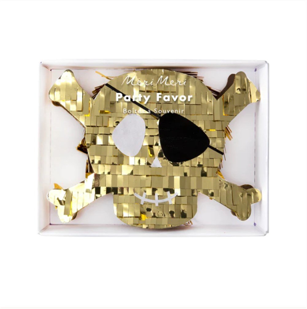 Meri Meri - Skull Pinata Favor / Korsan Mini Pinyata Süprizli Konfetiler ve Toplar