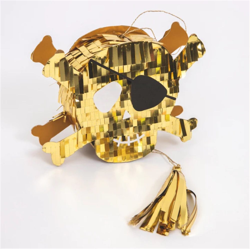 Meri Meri - Skull Pinata Favor / Korsan Mini Pinyata Süprizli Konfetiler ve Toplar