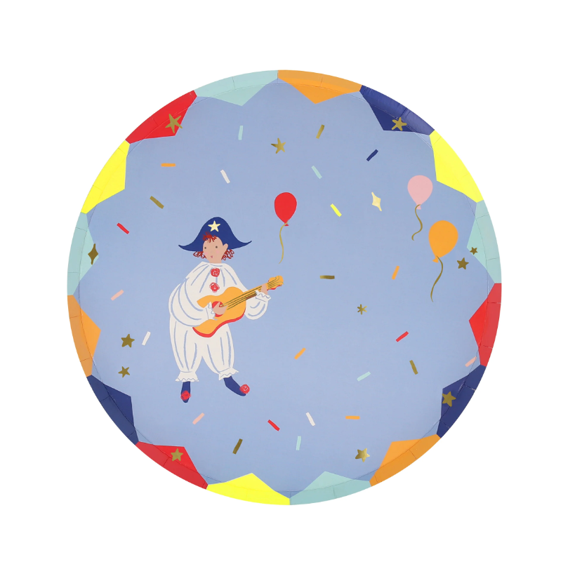 Meri Meri - Circus Side Plates - Sirk Tabaklar (M) (x8) Tabaklar